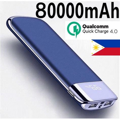 Powerbank Original 80000mah LED Power Bank Large Capacity Slim Small