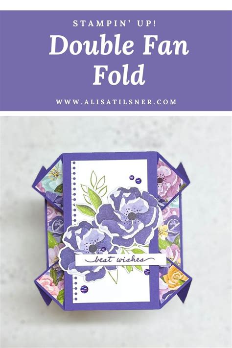 Double Fan Fold Card Cards Folded Cards Fun Fold Cards