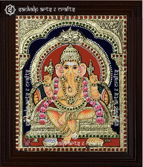 ganesha tanjore painting sankalp arts crafts