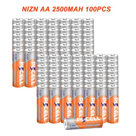 Pcs Aa Size Nizn Battery Rechargeable Ni Zn V Mwh For Rc Car