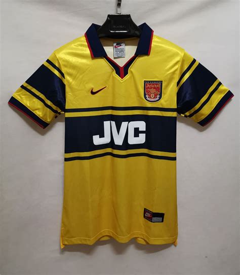 Arsenal 97-98 Away Yellow Football Kit | Thegalaxykits