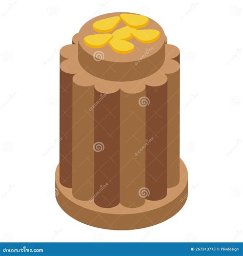 Halva Cake Icon Isometric Vector Sweet Halwa Stock Vector