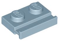 Lego Parts New Dark Bluish Grey Plate Modified X W