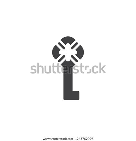 Old Vintage Key Vector Icon Filled Stock Vector Royalty Free