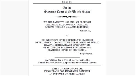 Physicians For Informed Consent Files Amicus Curiae Brief With Supreme