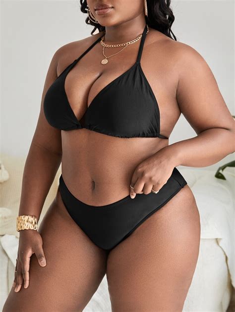 Shein Swim Curve Plus Size Packs Contrast Binding Bikini Set Cover Up Summer Beach Shein Usa