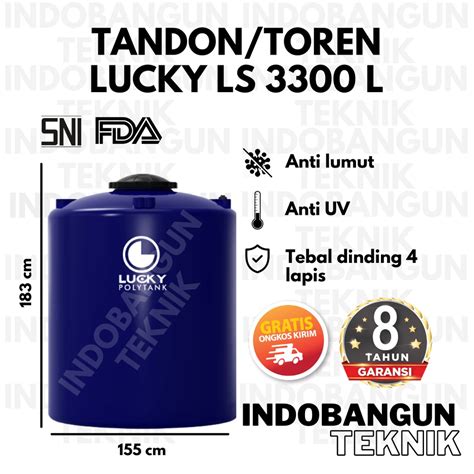 Jual Tandon Toren Tangki Air Lucky Standard Liter Liter Harga