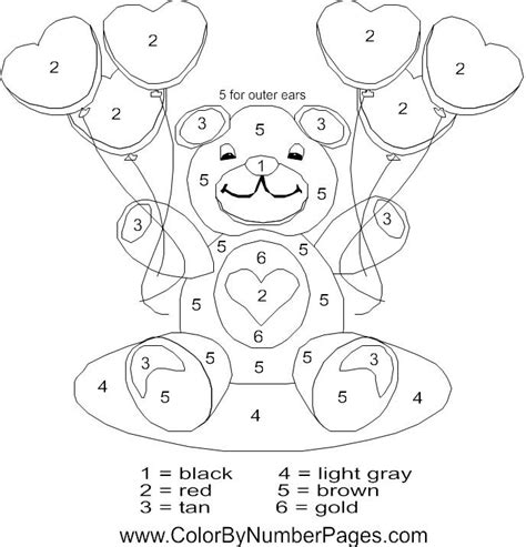 Valentine Number Coloring Pages Clip Art Library