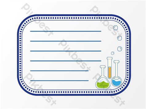 Cartoon Chemistry Border Element Design PNG Images | AI Free Download - Pikbest