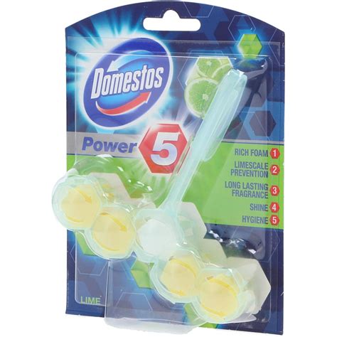 Domestos Power Toilet Rim Block Lime G Toilet Fresheners