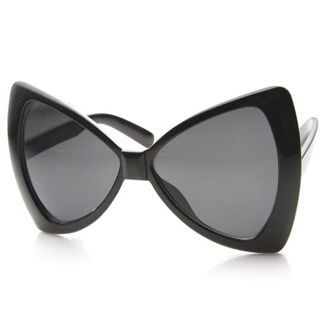 Oversize Bow Tie Cat Eye Retro Sunglasses Zerouv