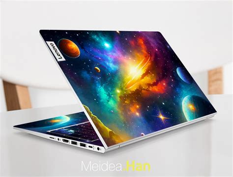 Handmade T Laptop Skin Lenovo Yoga Custom Decal Personalization Colorful Space Planet Pattern