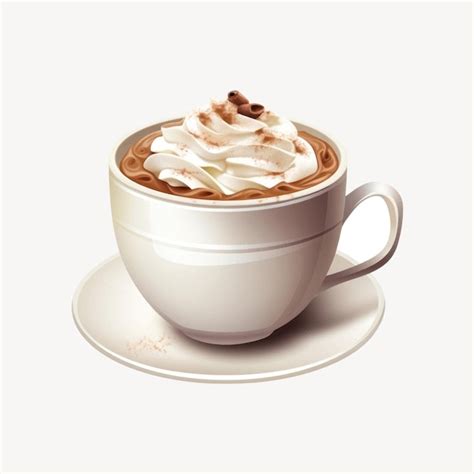 Premium Vector Creamy Hot Chocolate With Whipped
