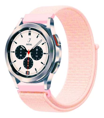 Pulseira Premium Nylon Tecido Para Galaxy Watch Cor Rosa Claro