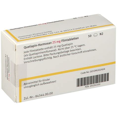 Quetiapin Hormosan Mg St Mit Dem E Rezept Kaufen Shop Apotheke