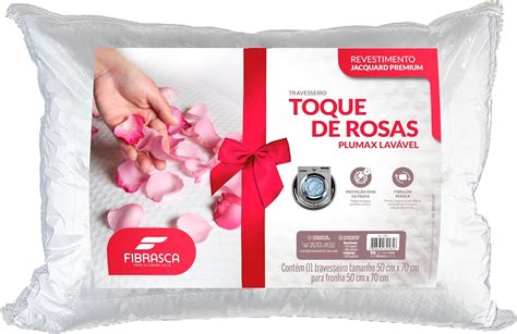 Travesseiro Toque De Pluma Plumax Toque De Rosas Integralmente