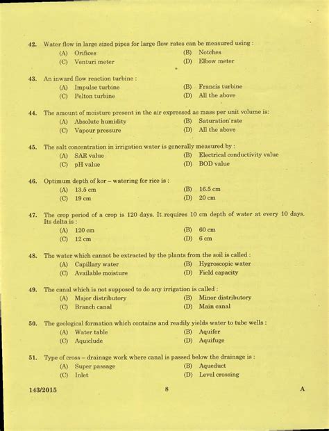 Junior Engineer Exam Paper 9