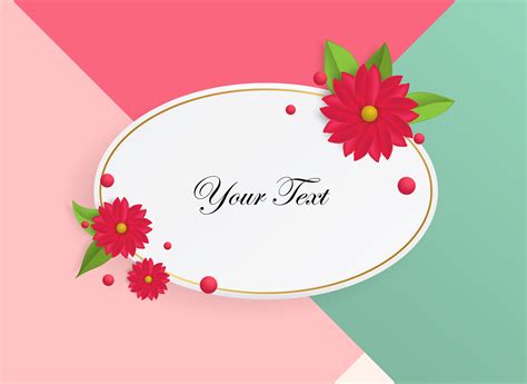 Text box with beautiful colorful flowers. Vector Illustration 285946 ...