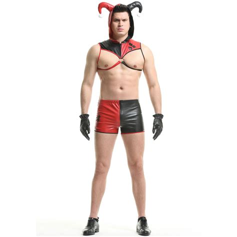 Sexy Cosplay Lingerie Men Nightclub Evil Killer Clown Cosplay Lingerie Halloween Role Play