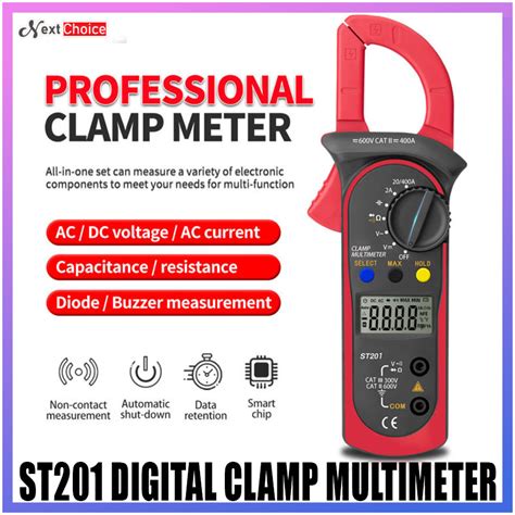 St Digital Clamp Multimeter Resistance Ohm Tester Ac Dc Clamp