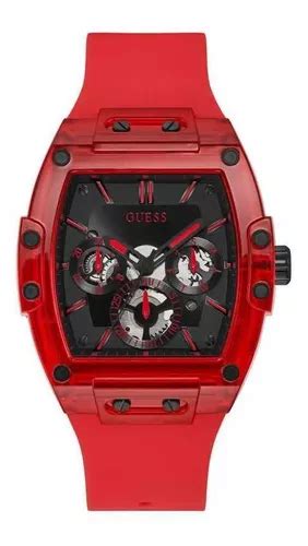 Reloj Pulsera Guess GW0203G Con Correa De Silicona Color Rojo Fondo