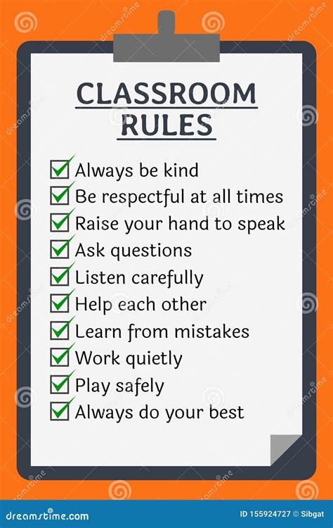 Classroom Rules For Kids Cartoon Vector | CartoonDealer.com #47775971