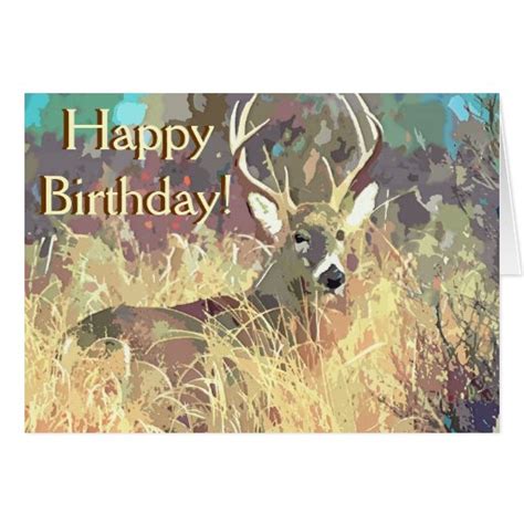 Beautiful Deer Birthday Card Zazzle