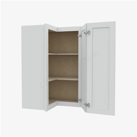 CW WSC2436 Easy Reach Wall Corner Cabinet Wellkraft Carmela White