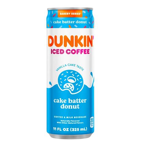 Dunkin Iced Coffee Cake Batter Donuts Bevanda Al Caffè E Latte Al Gusto Di Torta Alla Vaniglia