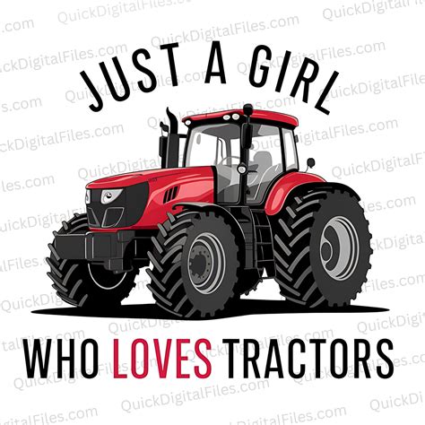 Just A Girl Who Loves Tractors Cute Tractor Gift 6