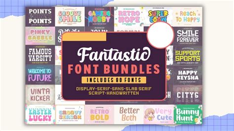 Fantastic Font Bundle Canvas Svg Instant Digital Download Procreate