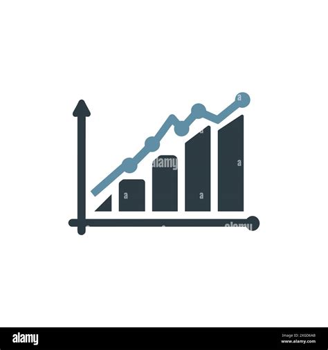 Ascending Bar Graph With Upward Trend Line Icon Stock Vector Image And Art Alamy