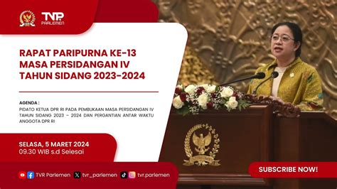 Rapat Paripurna Dpr Ri Ke Masa Persidangan Iv Tahun Sidang