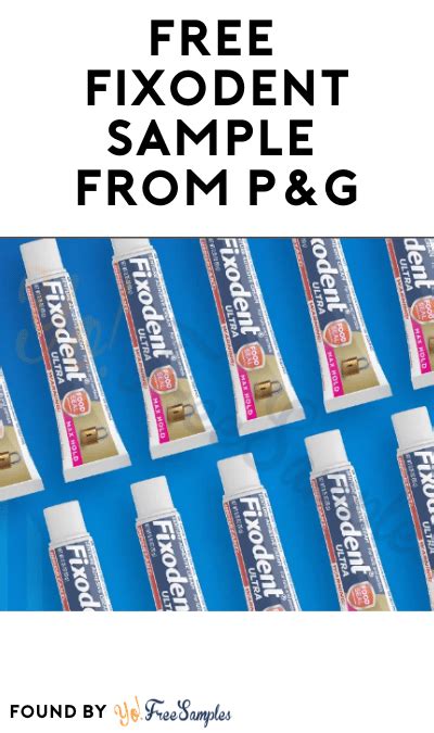 Free Fixodent Sample From P G