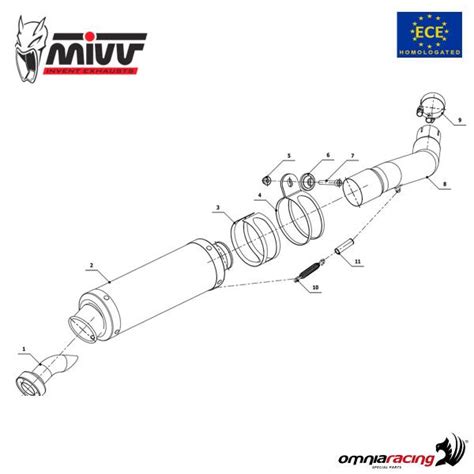 Terminale Scarico Mivv GP Omologato Carbonio Kawasaki ZX6R 636