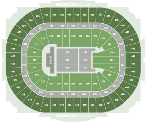 Ufc Honda Center Seating Chart A Visual Reference Of Charts Chart Master