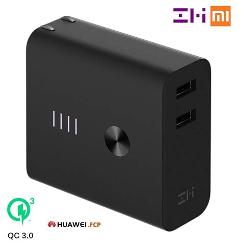 Xiaomi Zmi Power Bank Wall Charger Mah Quick Charge Fcp Two Way