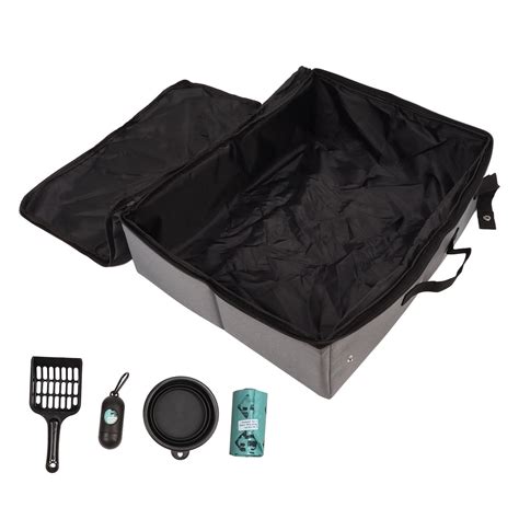 Zaqw Travel Litter Box,Cat Supplies,Travel Cat Litter Box Portable Leak