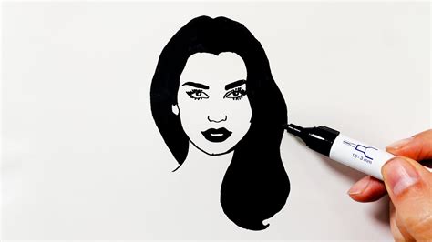 How To Draw Dua Lipa Youtube