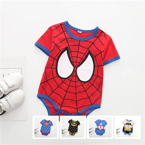 Mameluco De Verano Spiderman Cosplay Bebé De Dibujos Animados Batman