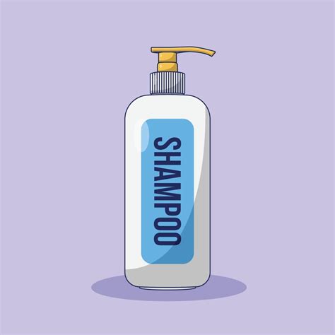 Shampoo Bottle Vector Icon Illustration Hair Hygiene Vector Flat Cartoon Style Suitable For