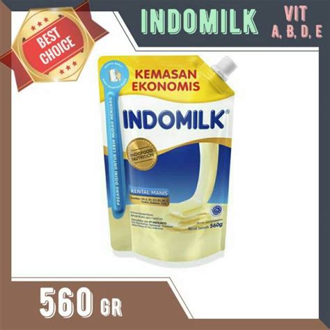 Jual SUSU KENTAL MANIS INDOMILK 545gr Kemasan Pouch INDOMILK 545 Gr