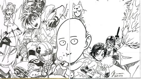 New One Punch Man X Eyeshield 21 Illustration By Yusuke Murata 村田雄介