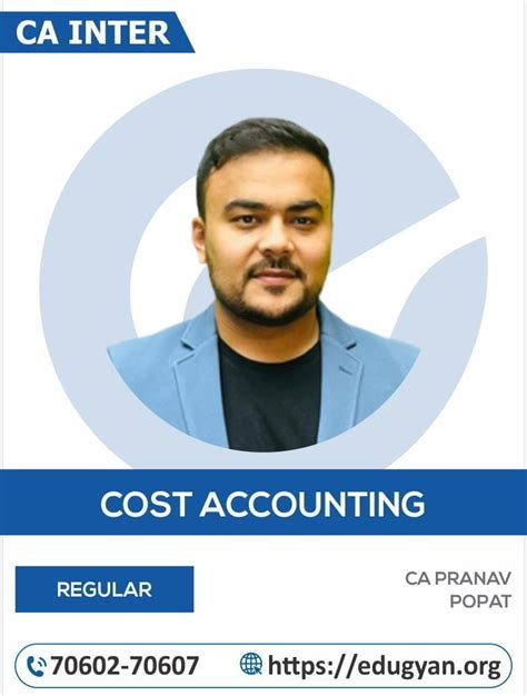 Ca Inter Cost Management Accounting By Ca Pranav Popat For May Sep