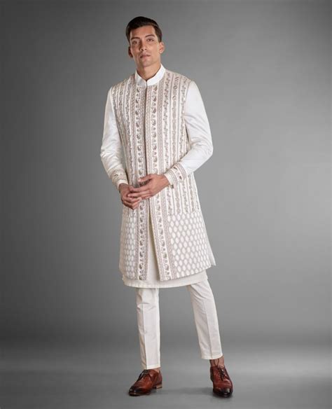 PEARL BORDER SHERWANI More Mischief