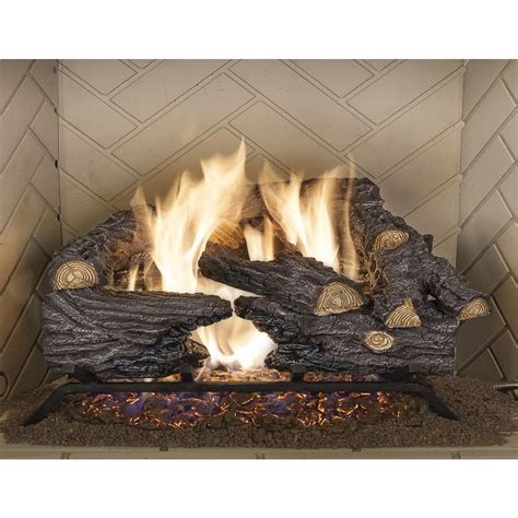 Emberglow 18 In Split Oak Vented Natural Gas Log Set So18ngdc The Home Depot