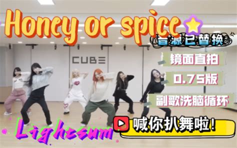 镜面 扒舞全曲来音源已替换LightsumHoney or spice镜面练习室 大拇指的葩葩 大拇指的葩葩 哔哩哔哩视频