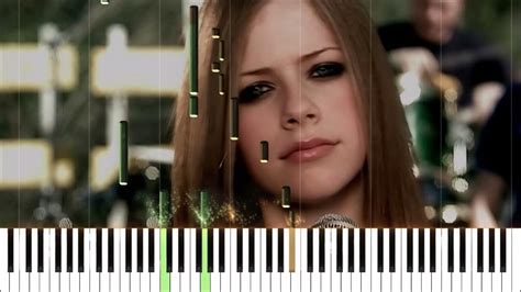 Avril Lavigne Complicated Synthesia Piano Tutorial Youtube