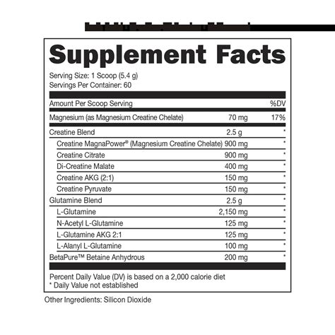 Buck Build Creatine And Glutamine Supplement Bucked Up