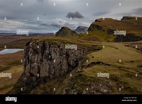 Landscape Around Quiraing A Landslip On The Isle Of Skye Scotland